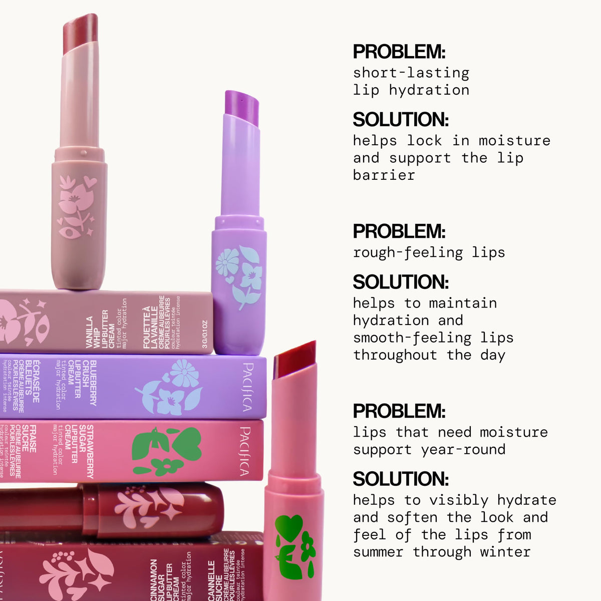 Pacifica open twist-up showing creamy texture, demonstrates smooth glide benefit