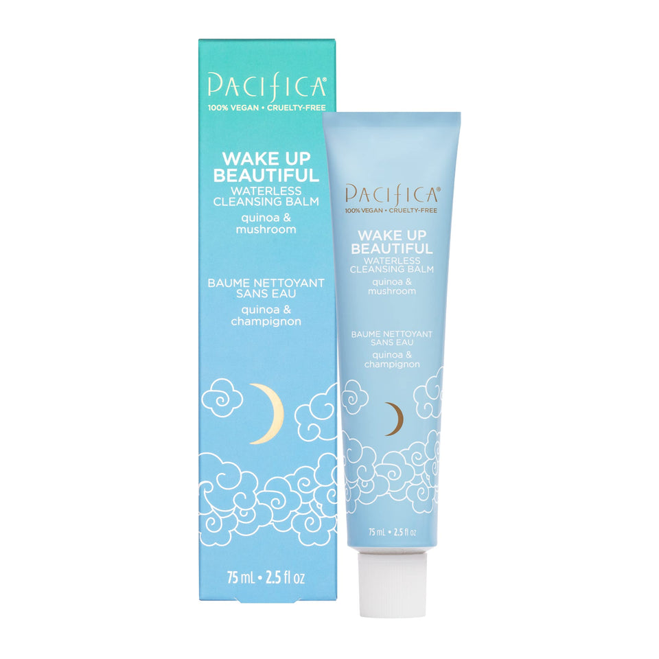 Pacifica Wake Up Beautiful front tube showing packaging and travel benefits