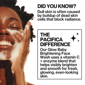 Pacifica face wash in hand demonstrating easy lather and smooth rinse-off