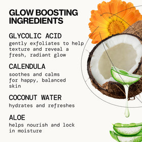Pacifica wipe beside coconut water aloe calendula ingredients for soothing