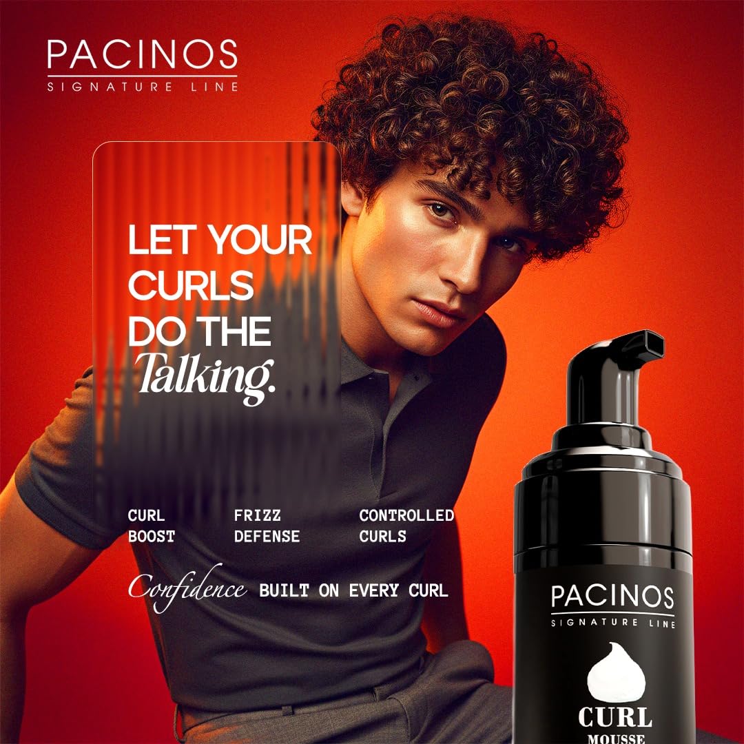 Pacinos application on damp hair scrunching to form defined curls