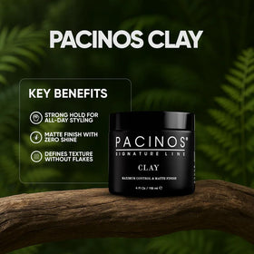Pacinos slicked-back hairstyle demonstrating strong hold and low shine
