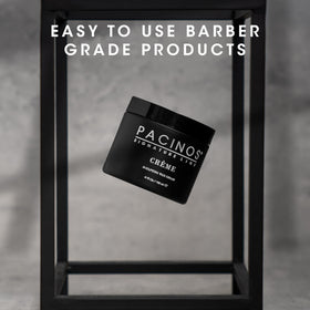 Pacinos creme washout demonstration showing water-soluble formula benefit