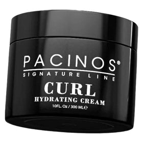 Pacinos curl hydrating cream on a bathroom vanity staged for everyday styling routine inspiration