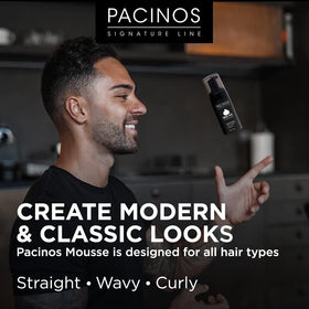 Pacinos used with hair diffuser to enhance curl volume and shape