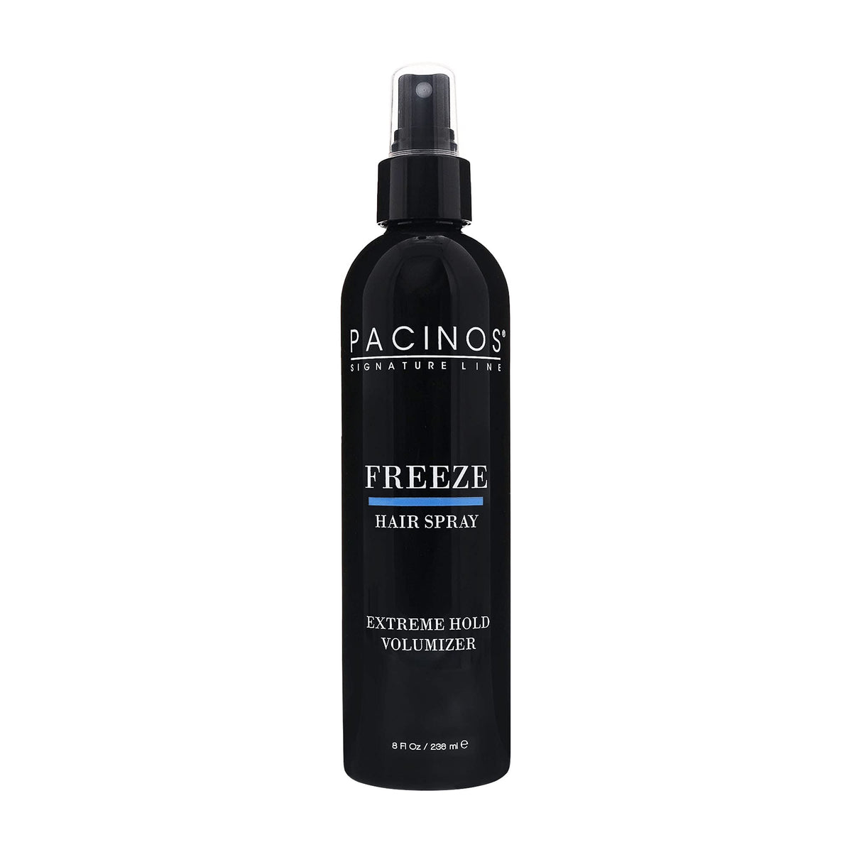 Pacinos front packaging showing brand and product benefits for reliable hold