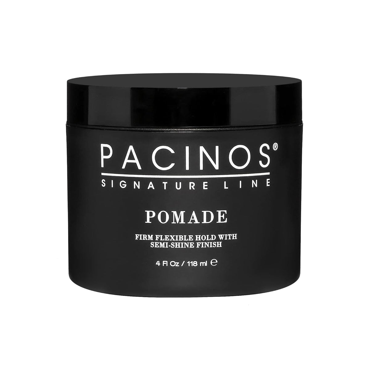 Pacinos jar front view showing product branding and sleek packaging benefit of clear choice