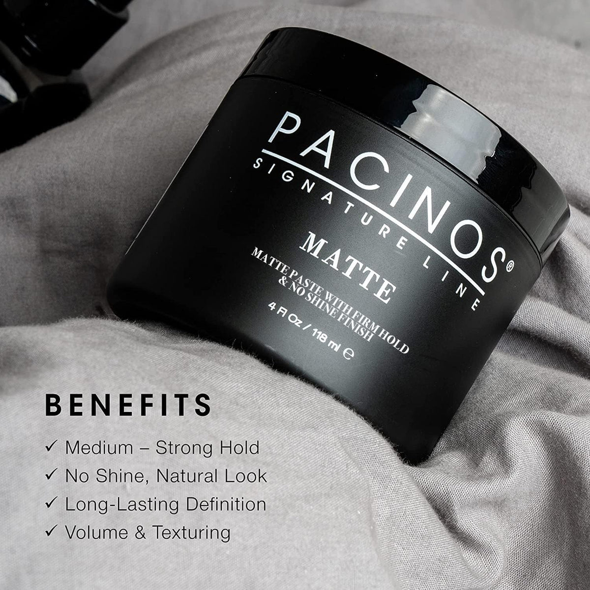 Pacinos applied on hands demonstrating workable consistency