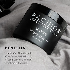Pacinos applied on hands demonstrating workable consistency