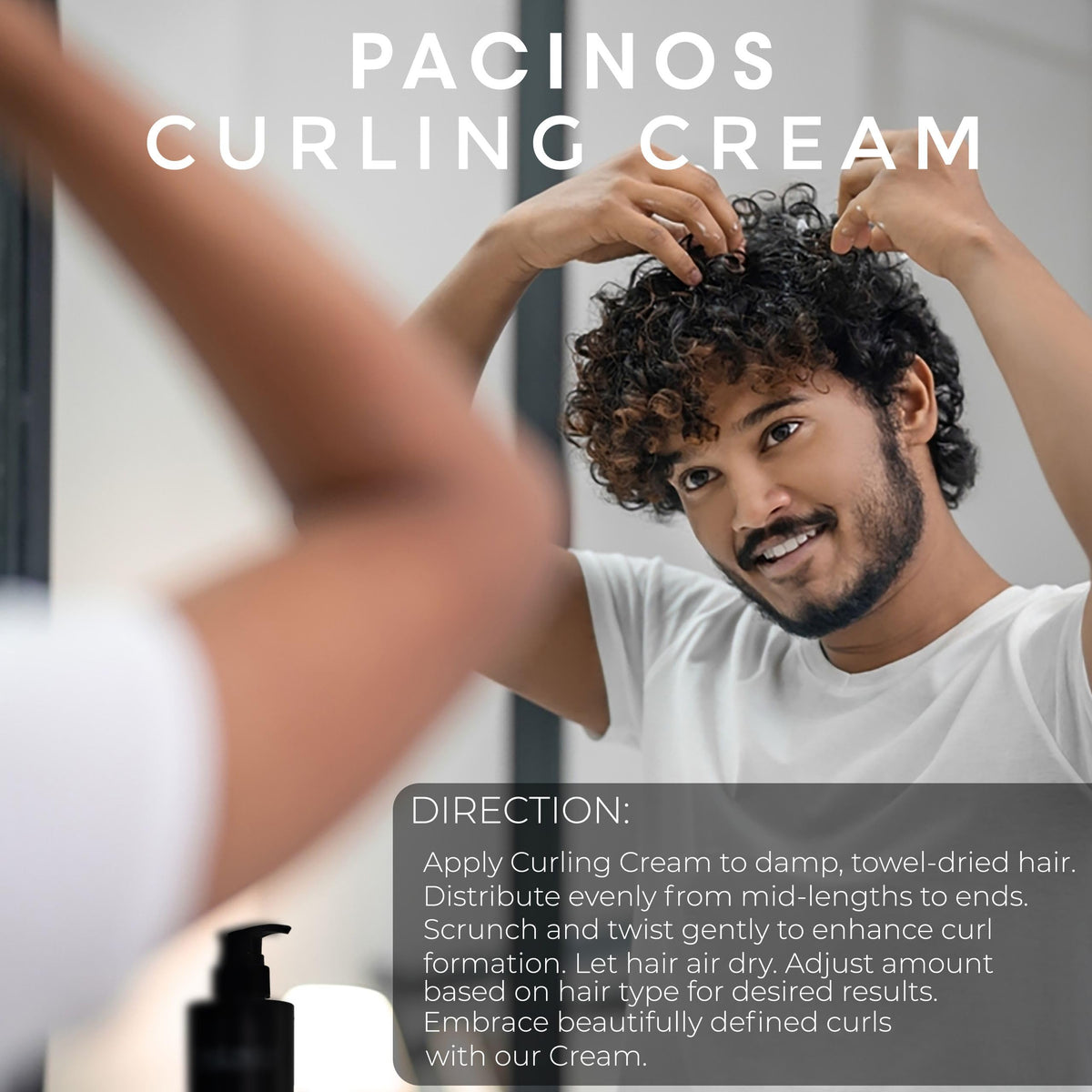 Pacinos product next to hand demonstrating compact size and practicality