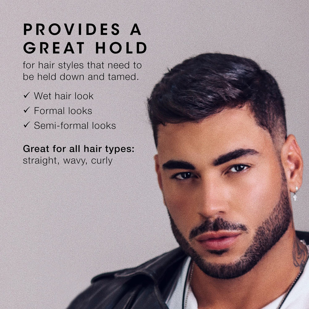 Pacinos pomade on hands demonstrating even distribution and styling control