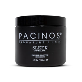 Pacinos jar front view showing label and sleek high-shine benefit