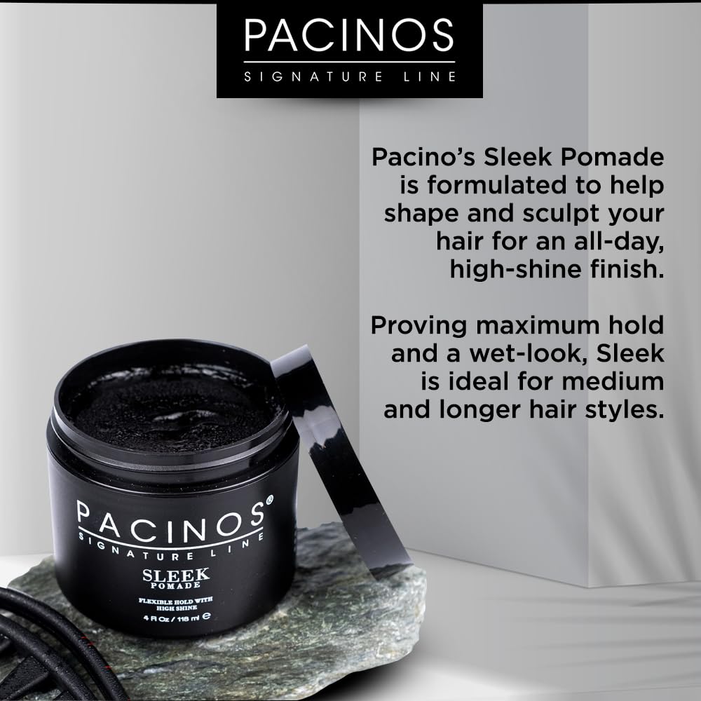 Hand scooping Pacinos pomade demonstrating easy application and control