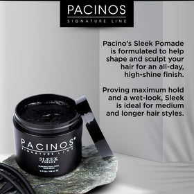 Hand scooping Pacinos pomade demonstrating easy application and control