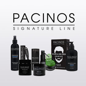 Barbershop scene with Pacinos pomade on counter suggesting professional finish