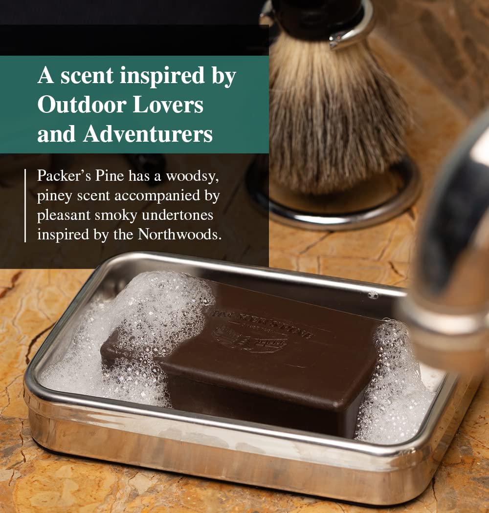 Applying Packer's Pine to scalp showing gentle cleansing and soothing action for hair