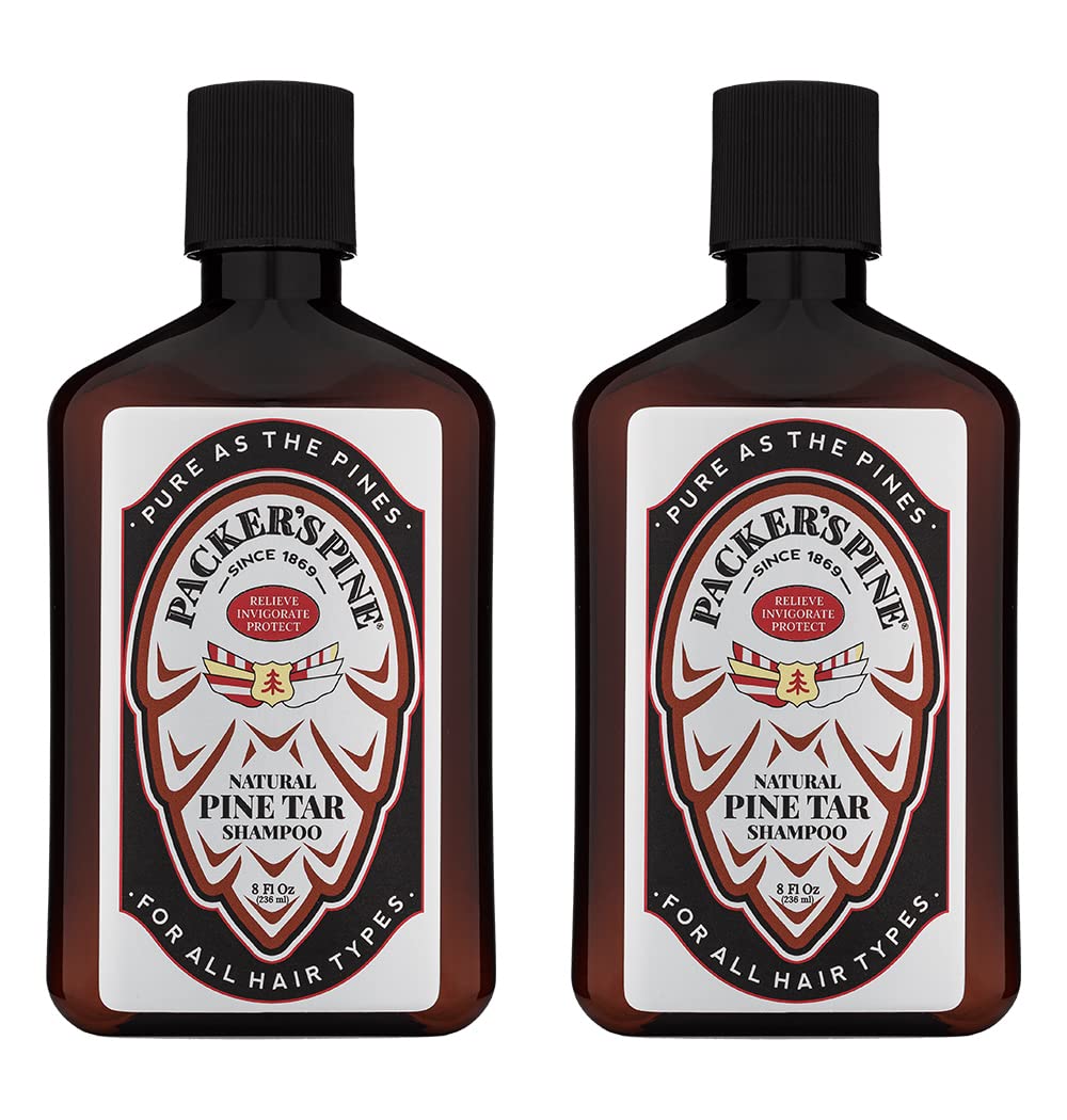 Packer's Pine front packaging showing two bottles and rugged branding, promotes confidence