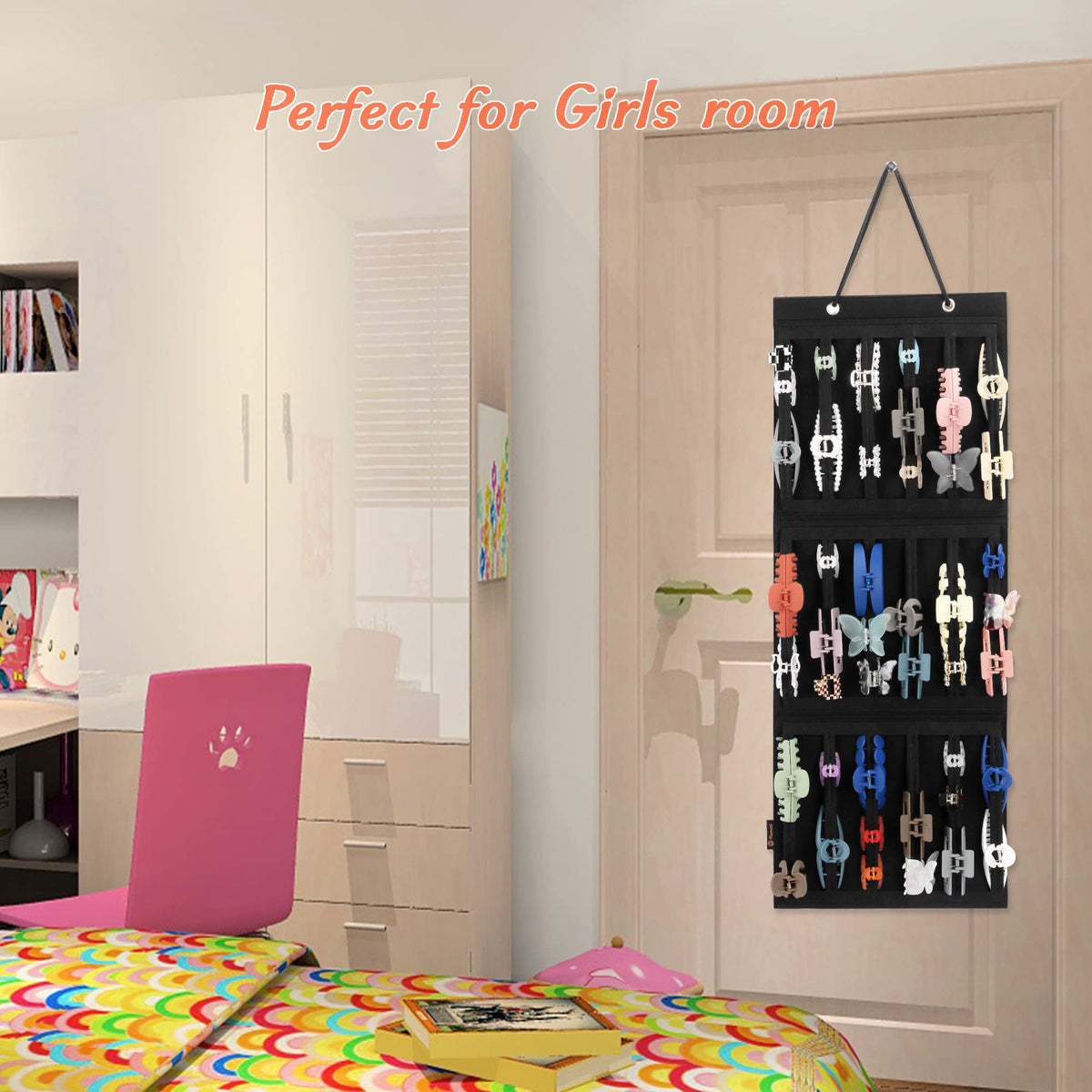 PACMAXI on a vanity with clips showing stylish storage and quick access benefit