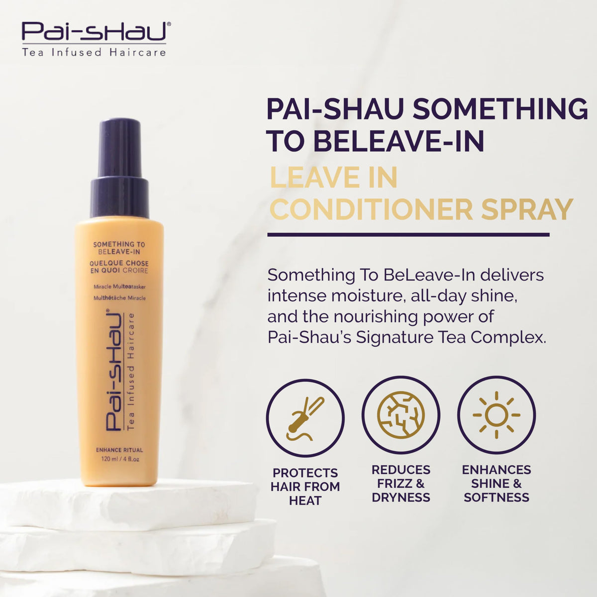 Pai-Shau mist texture close-up illustrating lightweight hydration and shine