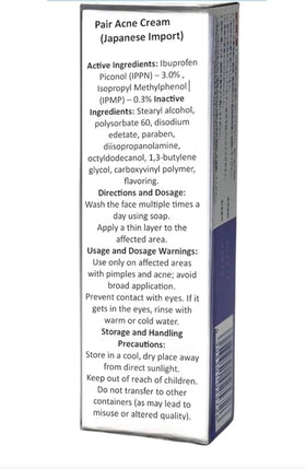 Generic Pair Acne cream held in hand indicating 14g travel-friendly size for on-the-go use