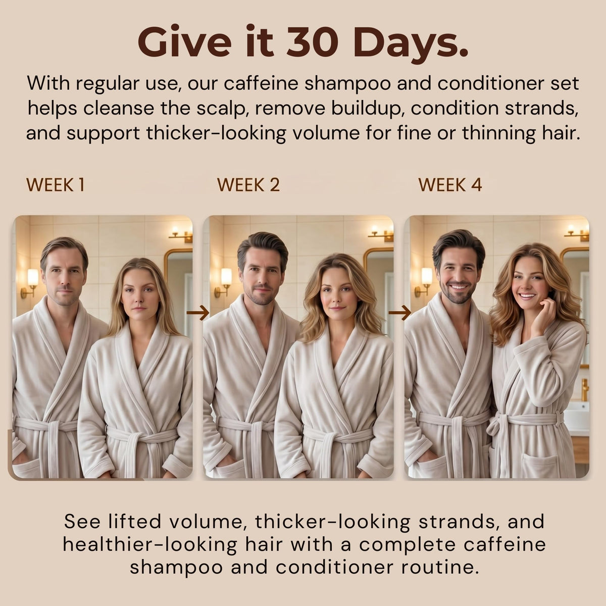 Paisle Botanics shampoo and conditioner set in shower illustrating easy use