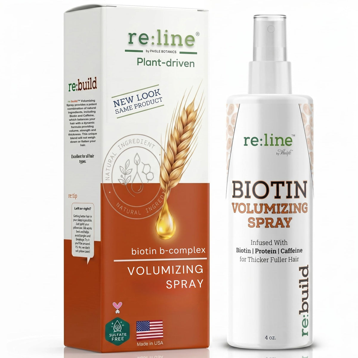 Paisle Botanics front bottle shot showing clean label and volumizing promise