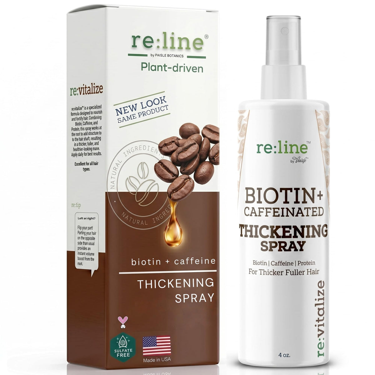 Paisle Botanics front bottle showing clean design and instant volume benefit