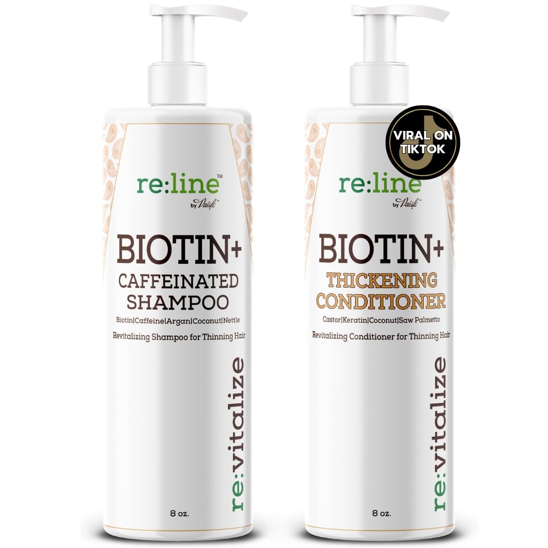Paisle Botanics front packaging showing shampoo and conditioner for fuller hair