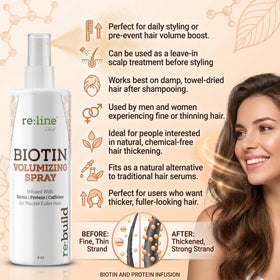 Paisle Botanics lifestyle man using spray for natural root lift and thicker look