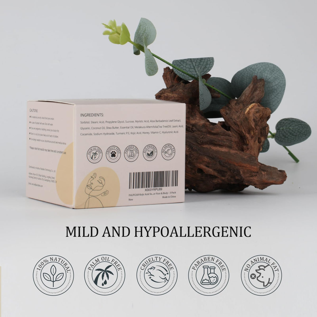 PALFICAB ingredient label close-up confirming natural components