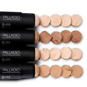 Palladio application with fingers on forehead showing fast blending for natural finish