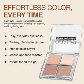 Palladio Ballerina applied on eyes for a soft daytime look with smooth blending