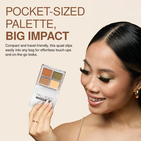 Palladio Ballerina next to credit card showing compact travel-friendly size