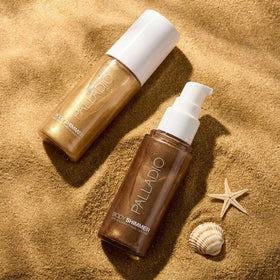 Palladio label close-up highlighting clean-beauty ingredients and benefits