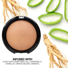 Palladio bronzer brush application demonstrating even coverage and effortless blending