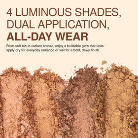 Palladio bronzer ingredients label highlighting botanicals and skin-conditioning benefits