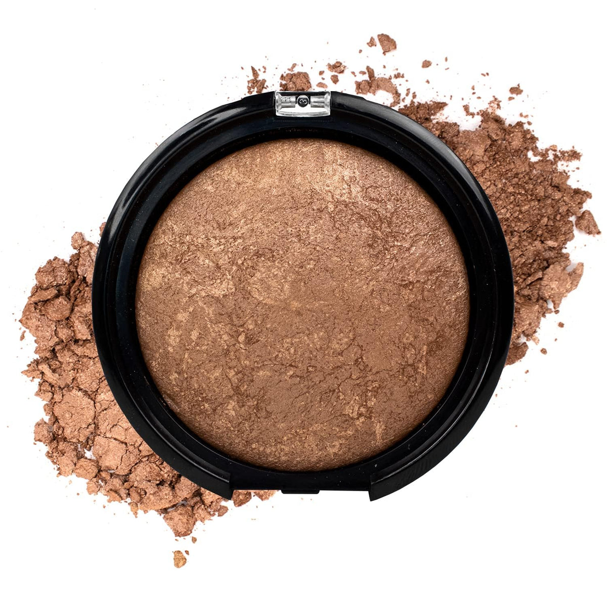 Palladio bronzer swatch on arm illustrating rich pigment and gradual buildability