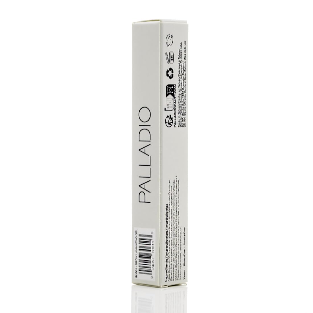 Palladio castor oil and aloe depiction for nourishing brow benefit