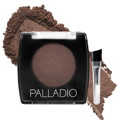 Palladio compact front view showing portable brow powder and secure lid