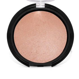 Fluffy brush swirled in Palladio bronzer demonstrating smooth payoff and effortless blending