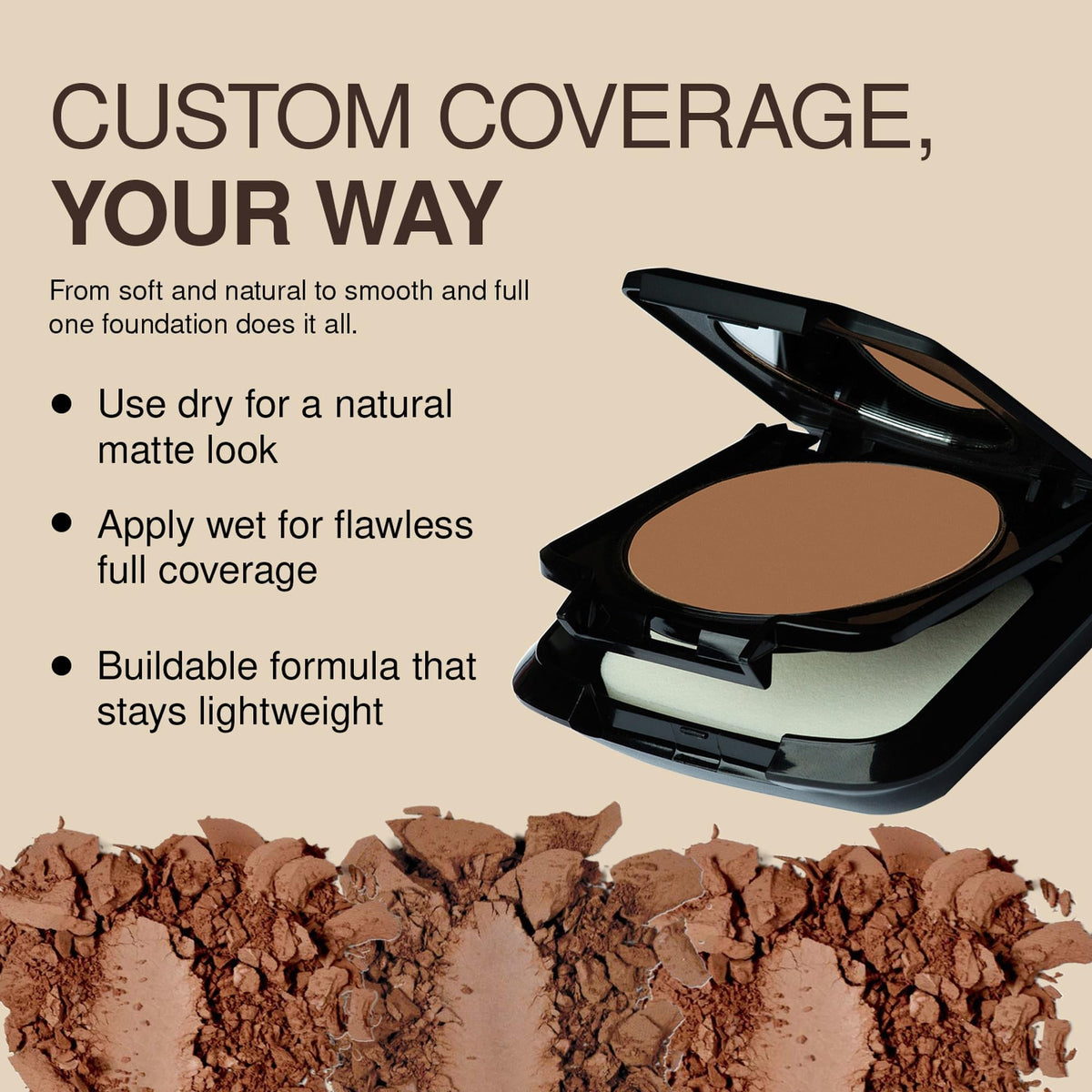 Palladio dry application on hand demonstrating quick touch-up and shine control