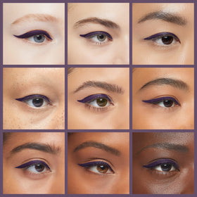Palladio eyeliner applied along upper lashline demonstrating easy glide and definition benefit