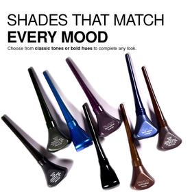 Palladio winged-eye look demonstrating waterproof, long-wear benefit