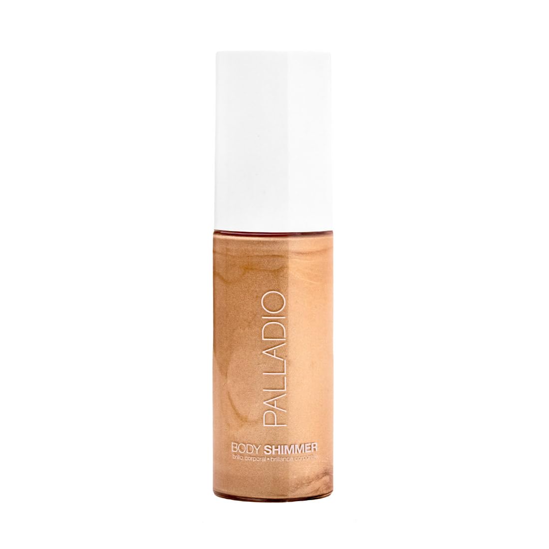 Palladio front packaging showing Golden Beach shimmer gel benefits