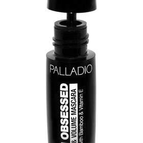 Palladio on model applying mascara showing natural fanned lash effect