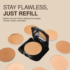 Palladio compact inside a makeup bag portraying travel readiness and everyday convenience