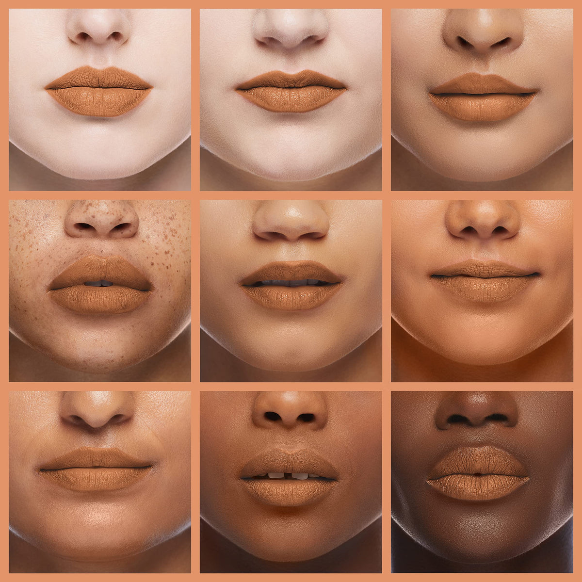 Palladio model applying lip stain with chisel tip for quick precise application benefit.