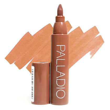 Palladio front view of nude lip stain product showcasing sleek marker packaging and shade.