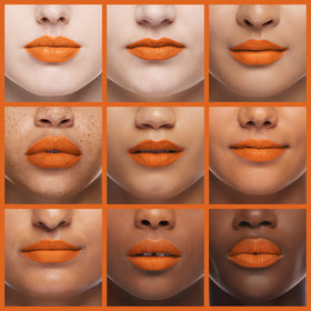 Palladio texture closeup on lips showing smooth matte finish benefit