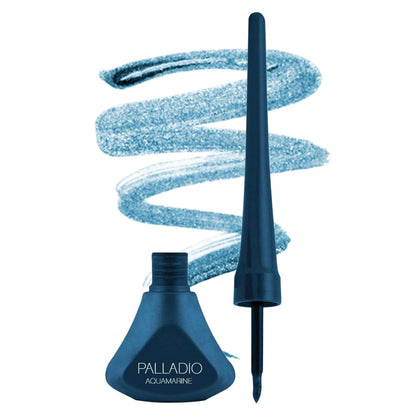 Palladio front packaging in aquamarine showing vibrant color and benefit of long wear